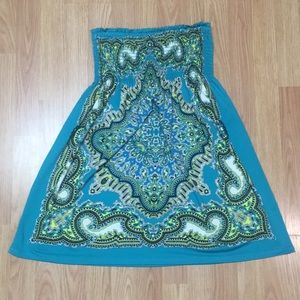 Teal Patterned Dress